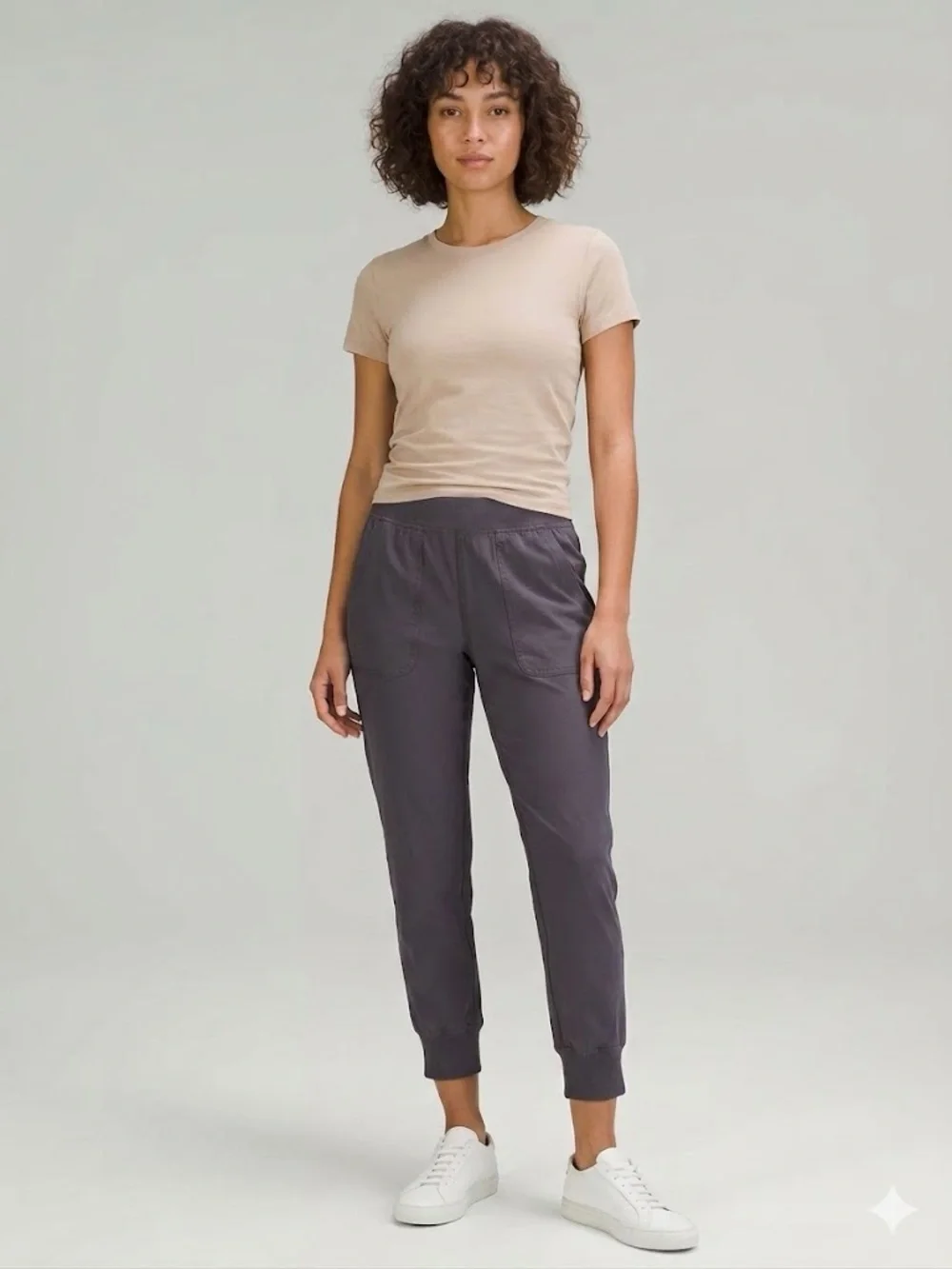 Calvin Klein Performance Quick-Dry Gray Elastic Waist Cropped Jogger Pants - Picture 1 of 14